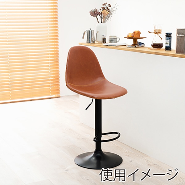 萩原 カウンターチェア 昇降式 ブラウン LC-4525BR 1台(ご注文単位1台)【直送品】