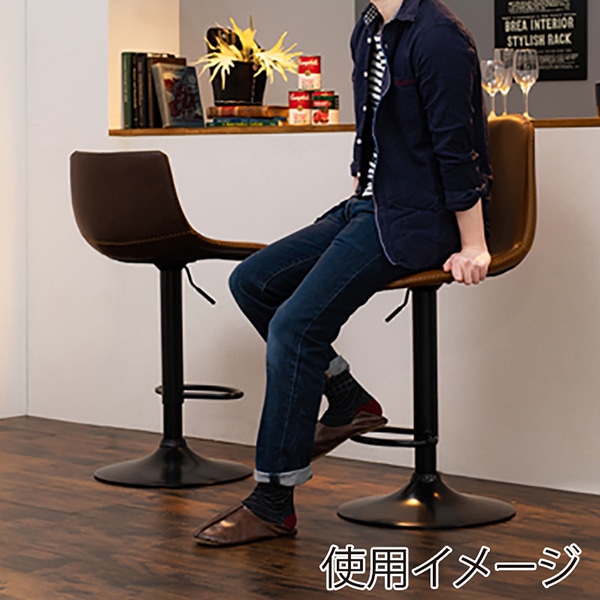 萩原 カウンターチェア 昇降式 キャメル LC-4525CA 1台(ご注文単位1台)【直送品】