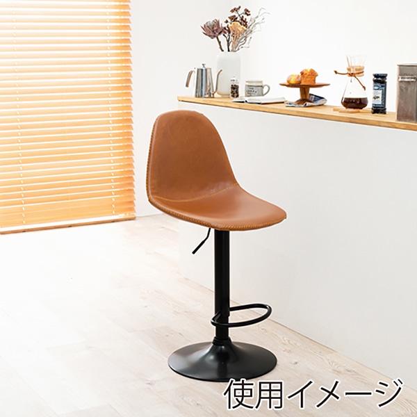 萩原 カウンターチェア 昇降式 キャメル LC-4525CA 1台(ご注文単位1台)【直送品】