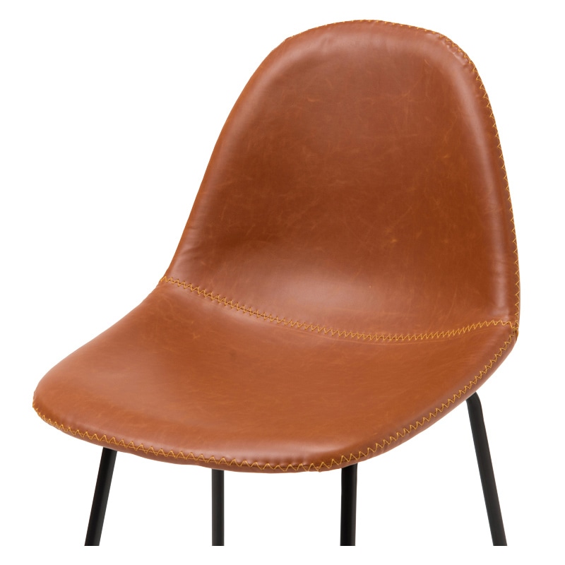 萩原 カウンターチェア　背もたれ付　高さ93.5cm ブラウン LC-4535BR 1台（ご注文単位1台）【直送品】