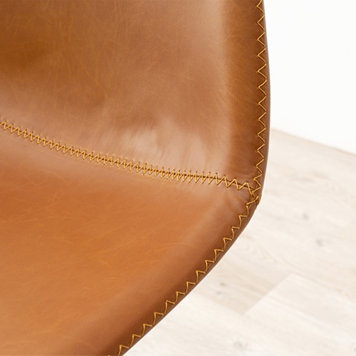 萩原 カウンターチェア 背もたれ付 高さ93.5cm キャメル LC-4535CA 1台(ご注文単位1台)【直送品】