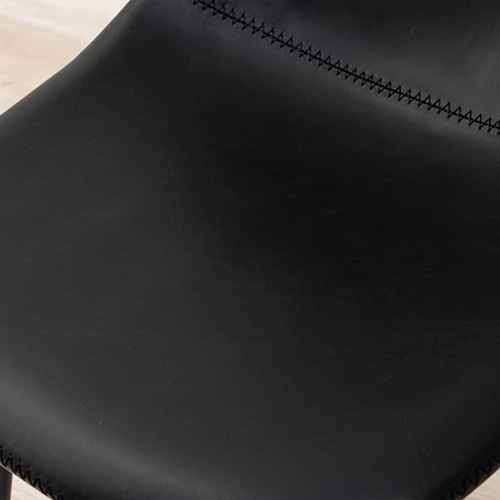 萩原 カウンターチェア　背もたれ付　高さ75.5cm ブラック LC-4536BK 1台（ご注文単位1台）【直送品】