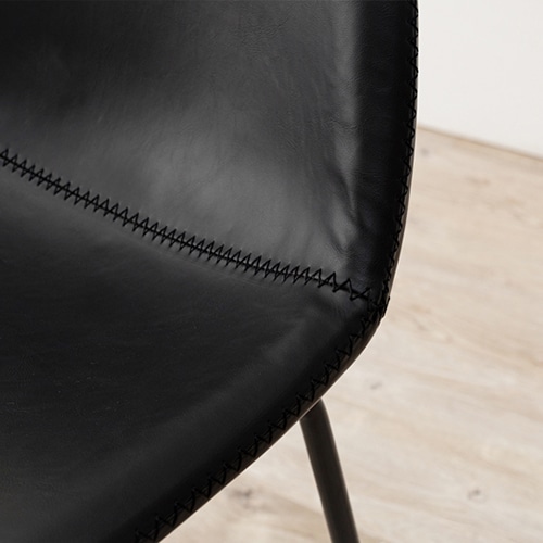 萩原 カウンターチェア　背もたれ付　高さ75.5cm ブラック LC-4536BK 1台（ご注文単位1台）【直送品】