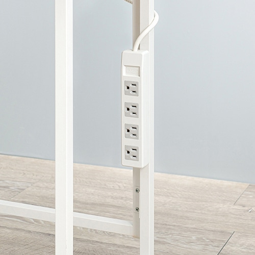 萩原 ロングデスク 幅100cm ホワイト LT-4672-WH 1台(ご注文単位1台)【直送品】