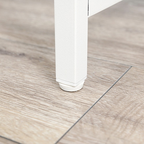 萩原 3段ラック 幅75cm ホワイト LCC-4673-WH 1台(ご注文単位1台)【直送品】