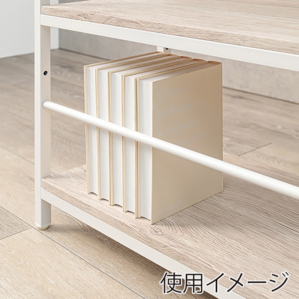 萩原 3段ラック 幅75cm ホワイト LCC-4673-WH 1台(ご注文単位1台)【直送品】