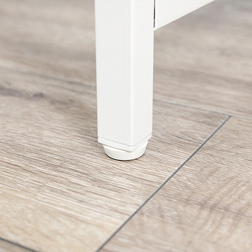 萩原 4段ラック 幅75cm ホワイト LCC-4674-WH 1台(ご注文単位1台)【直送品】