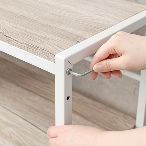 萩原 4段ラック 幅75cm ホワイト LCC-4674-WH 1台(ご注文単位1台)【直送品】