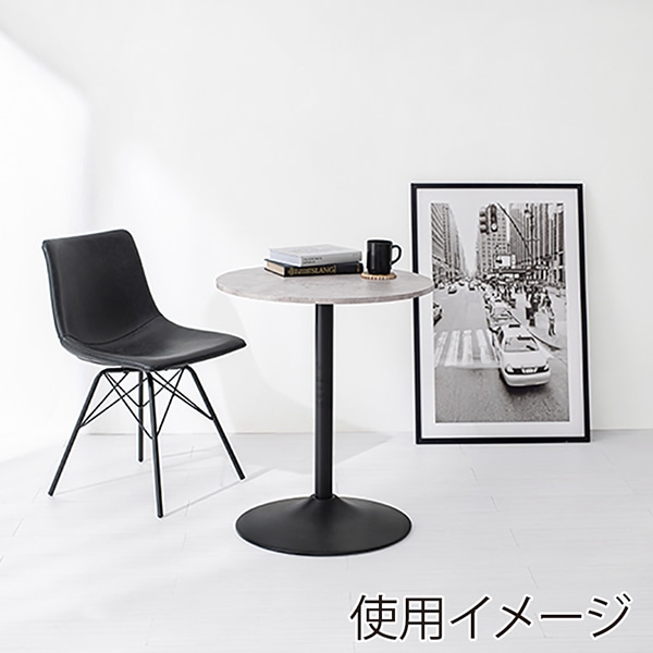 萩原 カフェテーブル 丸型 幅60cm マーブルグレー LT-4918MGY 1台(ご注文単位1台)【直送品】