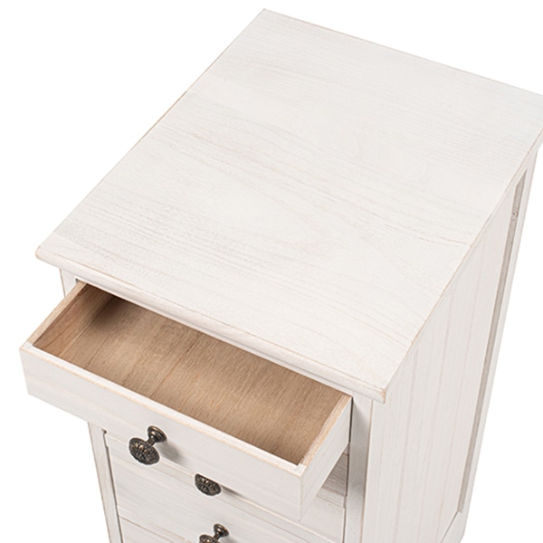 萩原 スリムチェスト　引出し8杯 アンティークホワイト MCH-6271AW 1台（ご注文単位1台）【直送品】