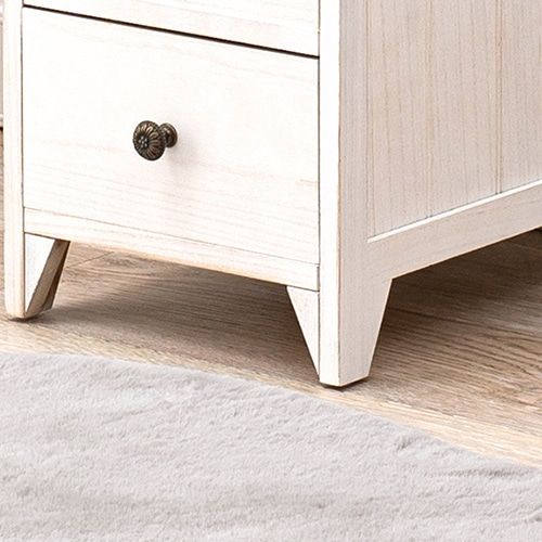 萩原 スリムチェスト　引出し8杯 アンティークホワイト MCH-6271AW 1台（ご注文単位1台）【直送品】