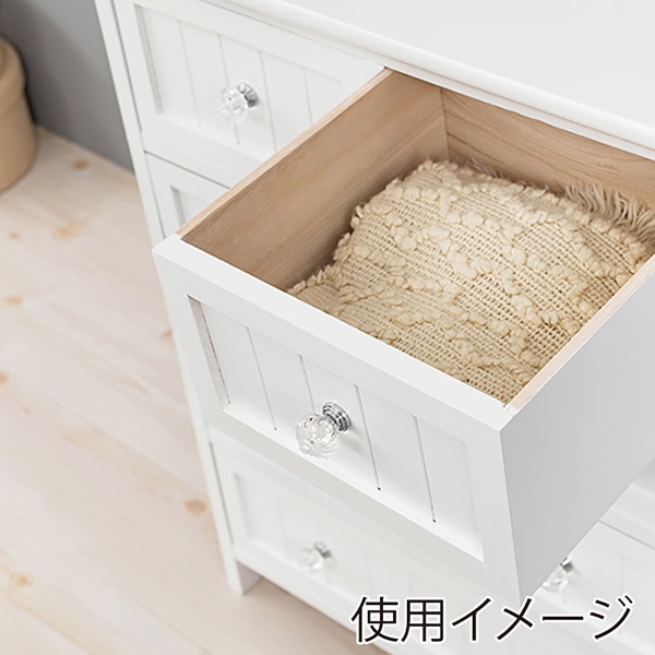 萩原 ワイドチェスト　幅60cm ホワイト MCH-5505WH 1台（ご注文単位1台）【直送品】