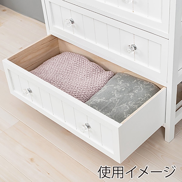 萩原 ワイドチェスト　幅60cm ホワイト MCH-5505WH 1台（ご注文単位1台）【直送品】