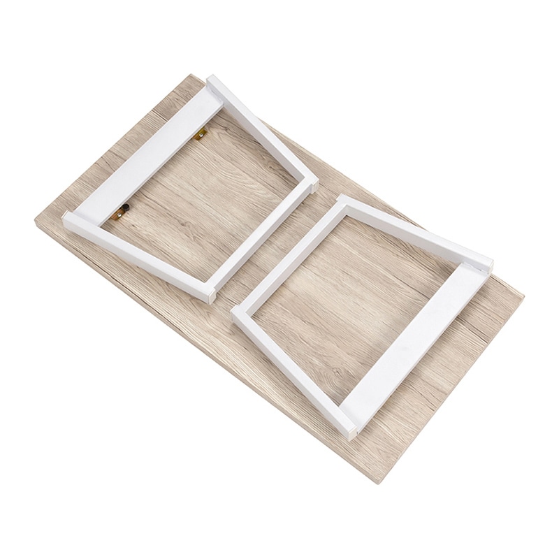 萩原 折りたたみテーブル 台形脚 ホワイト LT-4397WH 1台(ご注文単位1台)【直送品】