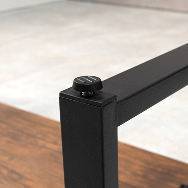 萩原 折りたたみテーブル 棚付 四角脚 ブラウン LT-4398BR 1台(ご注文単位1台)【直送品】