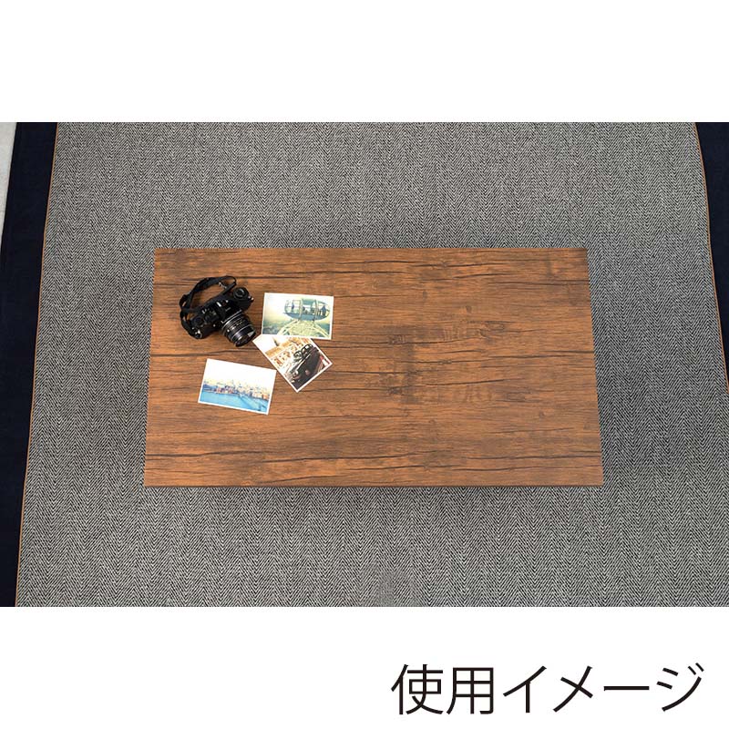 萩原 折りたたみテーブル 棚付 四角脚 ブラウン LT-4398BR 1台(ご注文単位1台)【直送品】