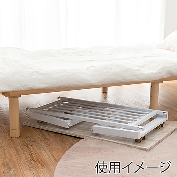 萩原 折りたたみテーブル 棚付 四角脚 ホワイト LT-4398WH 1台(ご注文単位1台)【直送品】