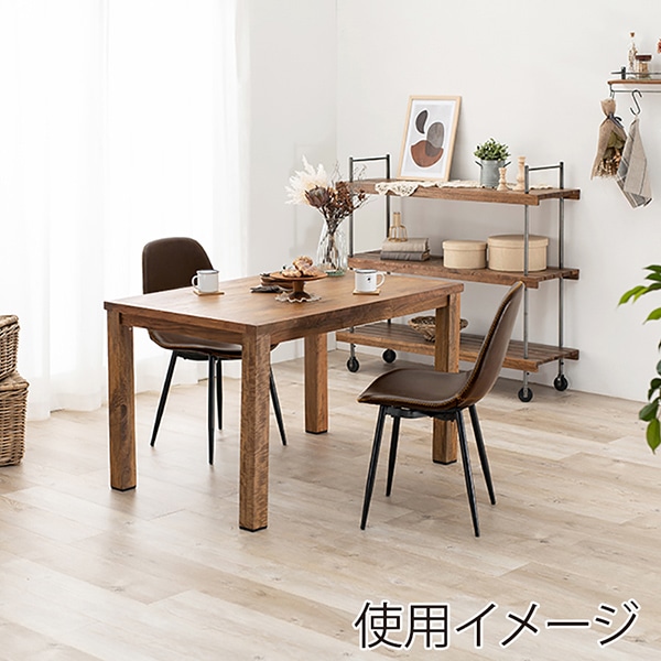 萩原 ダイニング 3点セット チェアAタイプ ダークブラウン RT-2942-120-ADB-3S 1セット(ご注文単位1セット)【直送品】