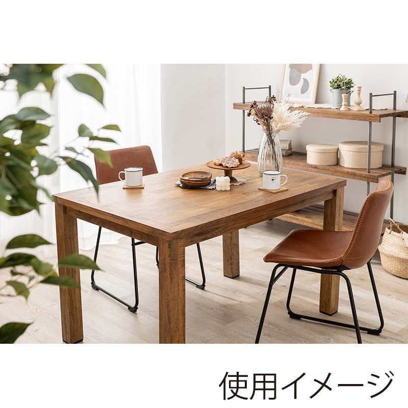 萩原 ダイニング 3点セット チェアBタイプ ブラウン RT-2942-120-BBR-3S 1セット(ご注文単位1セット)【直送品】