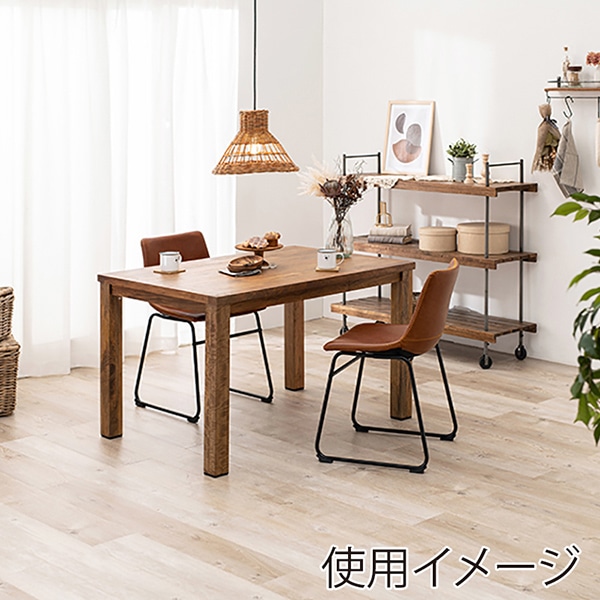 萩原 ダイニング 3点セット チェアBタイプ ブラウン RT-2942-120-BBR-3S 1セット(ご注文単位1セット)【直送品】