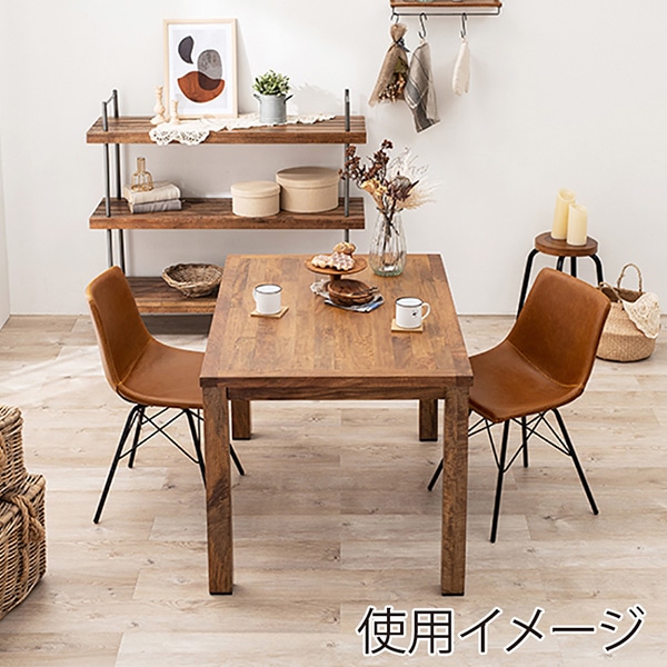 萩原 ダイニング 3点セット チェアCタイプ キャメル RT-2942-120-CCA-3S 1セット(ご注文単位1セット)【直送品】