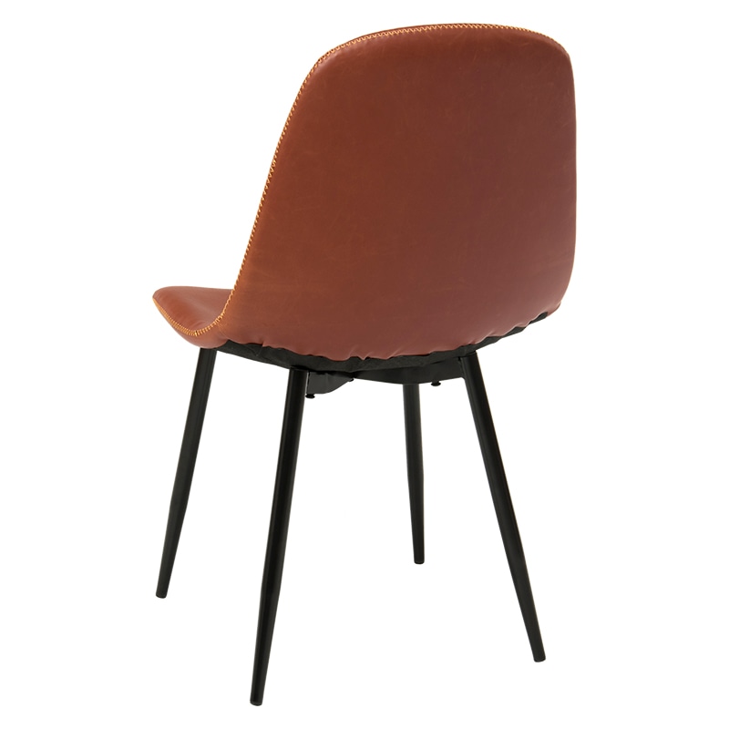 萩原 ダイニング 3点セット 鉄脚テーブル チェアAタイプ ブラウン RT-2943-120-ABR-3S 1セット(ご注文単位1セット)【直送品】