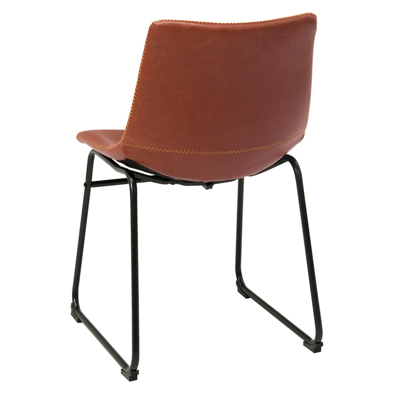 萩原 ダイニング 3点セット 鉄脚テーブル チェアBタイプ ブラウン RT-2943-120-BBR-3S 1セット(ご注文単位1セット)【直送品】