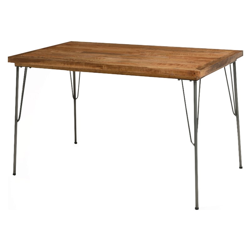 萩原 ダイニング 3点セット 鉄脚テーブル チェアCタイプ ダークブラウン RT-2943-120-CDB-3S 1セット(ご注文単位1セット)【直送品】