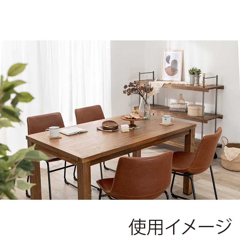 萩原 ダイニング 5点セット チェアBタイプ ブラウン RT-2942-140-BBR-5S 1セット(ご注文単位1セット)【直送品】