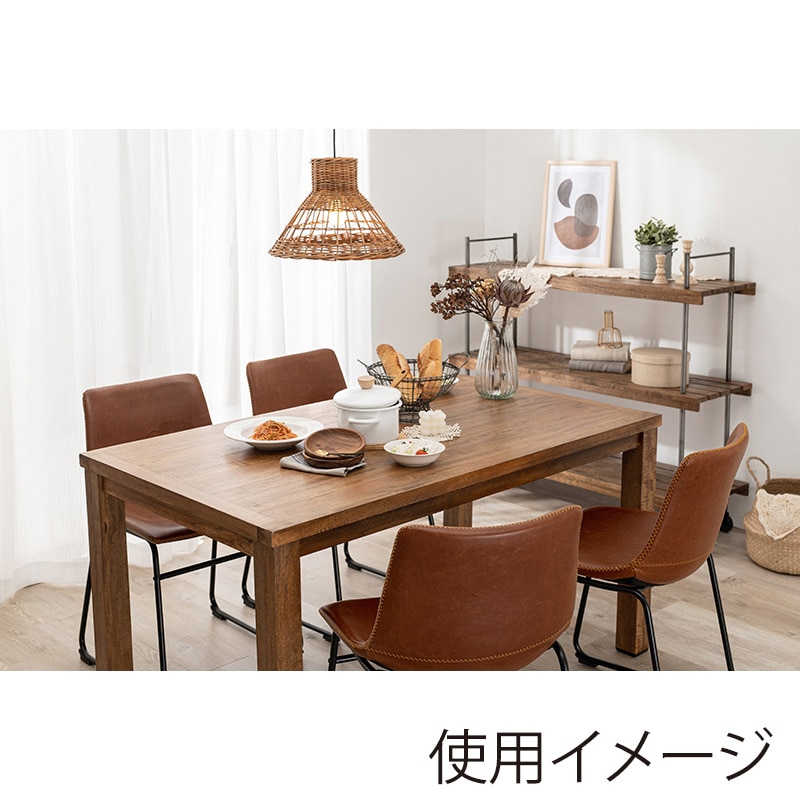 萩原 ダイニング 5点セット チェアBタイプ ブラウン RT-2942-140-BBR-5S 1セット(ご注文単位1セット)【直送品】