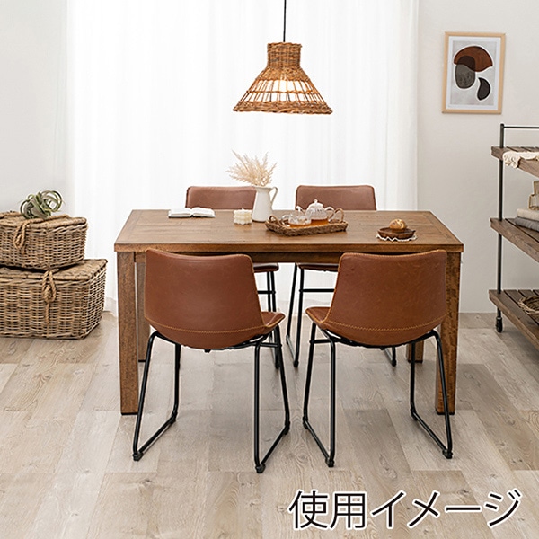 萩原 ダイニング 5点セット チェアBタイプ ブラウン RT-2942-140-BBR-5S 1セット(ご注文単位1セット)【直送品】