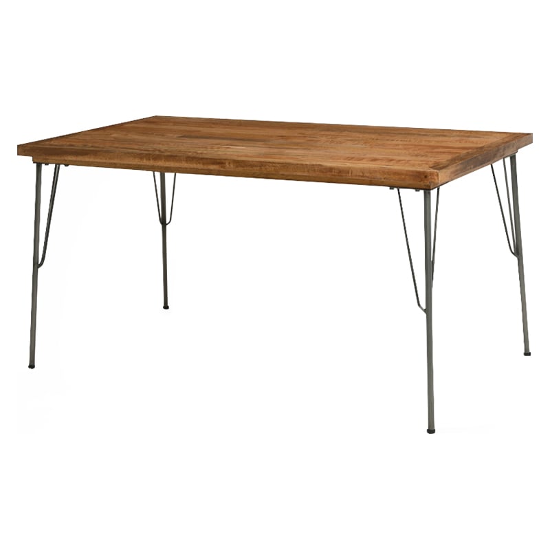 萩原 ダイニング 5点セット 鉄脚テーブル チェアCタイプ キャメル RT-2943-140-CCA-5S 1セット(ご注文単位1セット)【直送品】