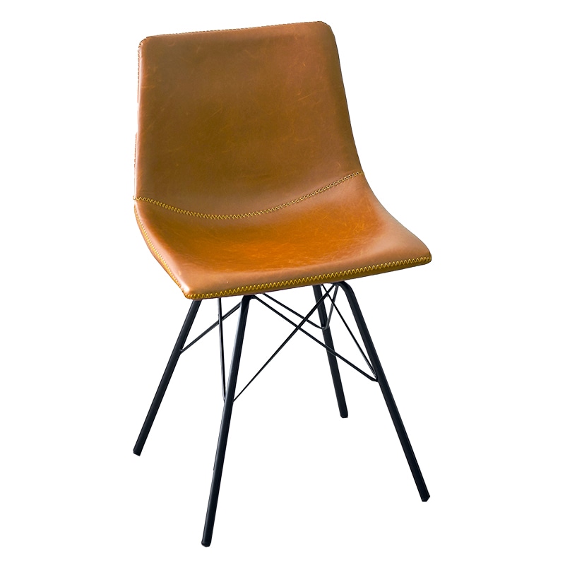 萩原 ダイニング 5点セット 鉄脚テーブル チェアCタイプ キャメル RT-2943-140-CCA-5S 1セット(ご注文単位1セット)【直送品】