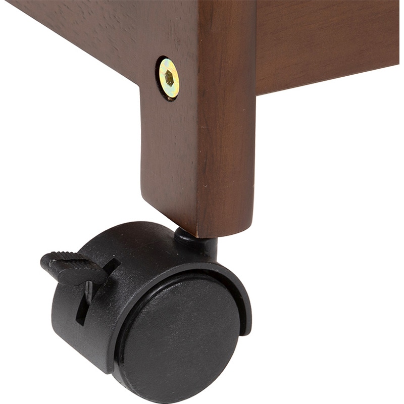 萩原 キッチンワゴン キャスター付 ダークブラウン VW-7977BR 1台(ご注文単位1台)【直送品】