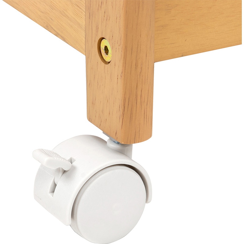 萩原 キッチンワゴン キャスター付 ナチュラル VW-7977NA 1台(ご注文単位1台)【直送品】