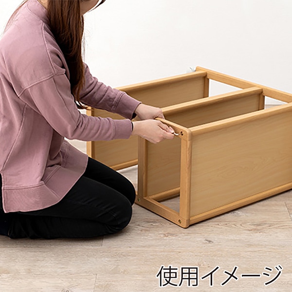 萩原 キッチンワゴン キャスター付 ナチュラル VW-7977NA 1台(ご注文単位1台)【直送品】