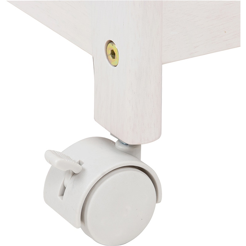 萩原 キッチンワゴン キャスター付 ホワイトウォッシュ VW-7977WS 1台(ご注文単位1台)【直送品】