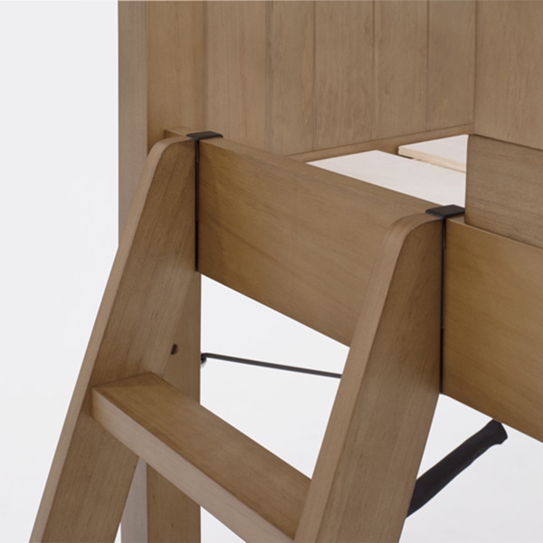 萩原 ロフトベッド 高さ76.5cm ライトブラウン MB-5080-LBR-S 1台(ご注文単位1台)【直送品】