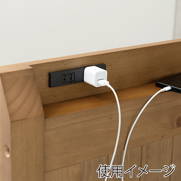 萩原 ロフトベッド 高さ76.5cm ライトブラウン MB-5080-LBR-S 1台(ご注文単位1台)【直送品】