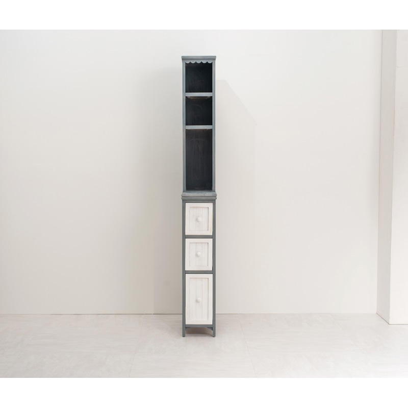 萩原 スリムチェスト 幅20cm 3段 ブルーグレー MCH-5870BG 1台(ご注文単位1台)【直送品】