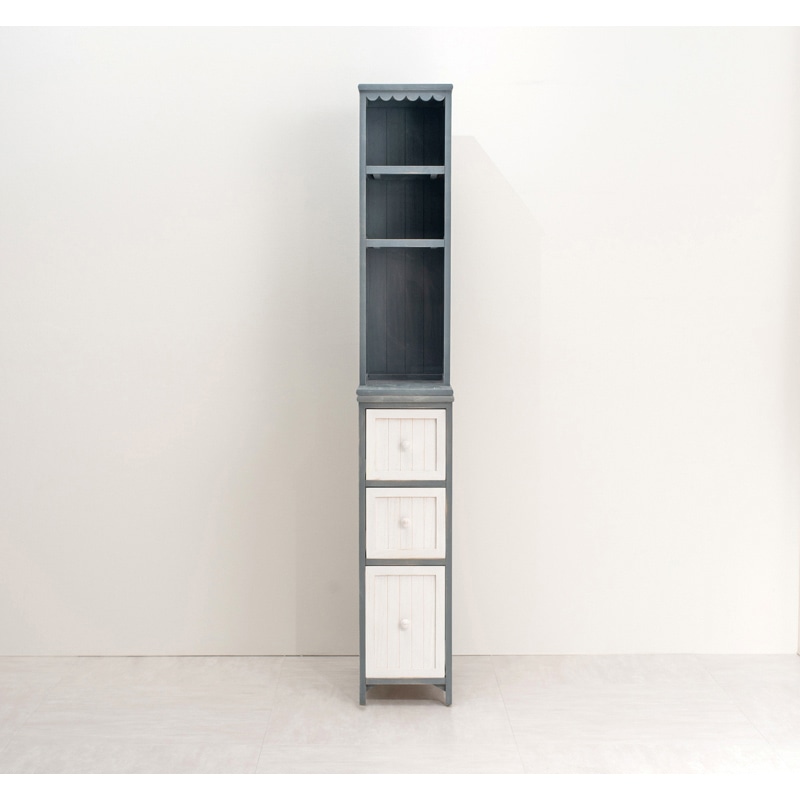 萩原 スリムチェスト 幅25cm 3段 ブルーグレー MCH-5871BG 1台(ご注文単位1台)【直送品】