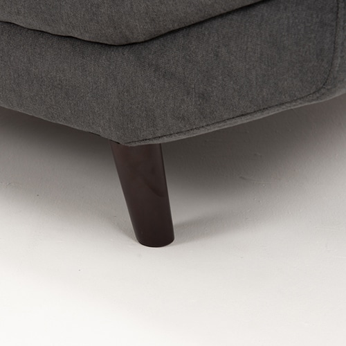 萩原 ごろ寝ソファ　1人掛け　クッション付 ダークグレー ブライト1P-DGY 1台（ご注文単位1台）【直送品】