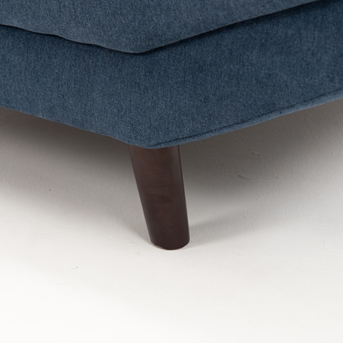 萩原 ごろ寝ソファ　1人掛け　クッション付 ネイビー ブライト1P-NV 1台（ご注文単位1台）【直送品】