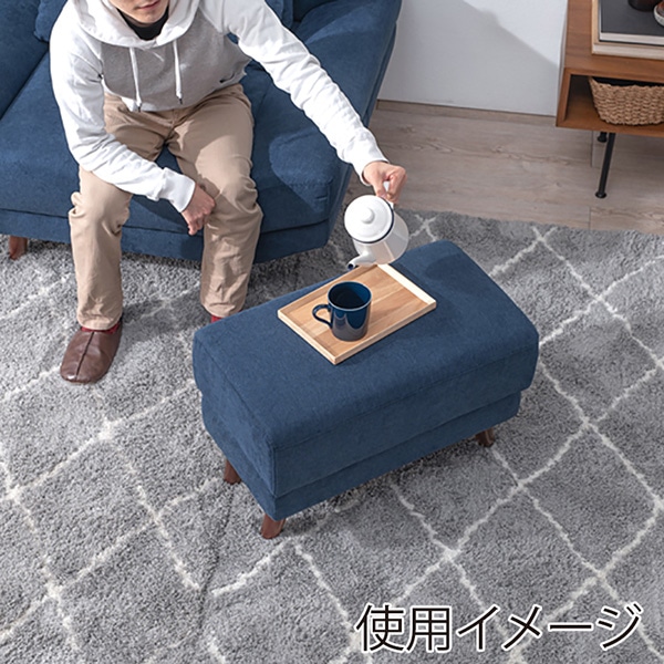 萩原 オットマン ネイビー ブライトOT-NV 1台(ご注文単位1台)【直送品】