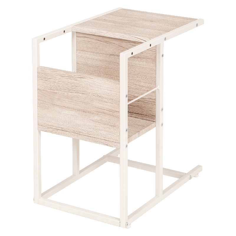 萩原 サイドテーブル　幅30cm ホワイト LST-4661WH 1台（ご注文単位1台）【直送品】