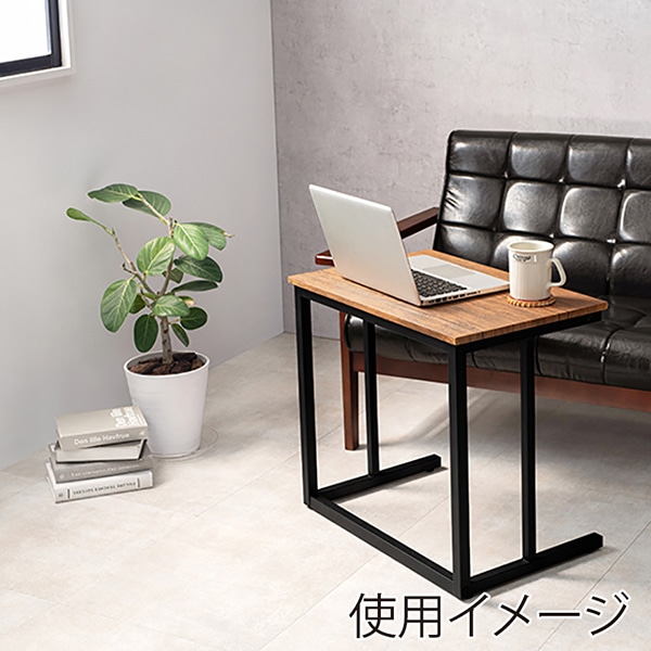 萩原 サイドテーブル　幅60cm ブラウン LST-4662BR 1台（ご注文単位1台）【直送品】