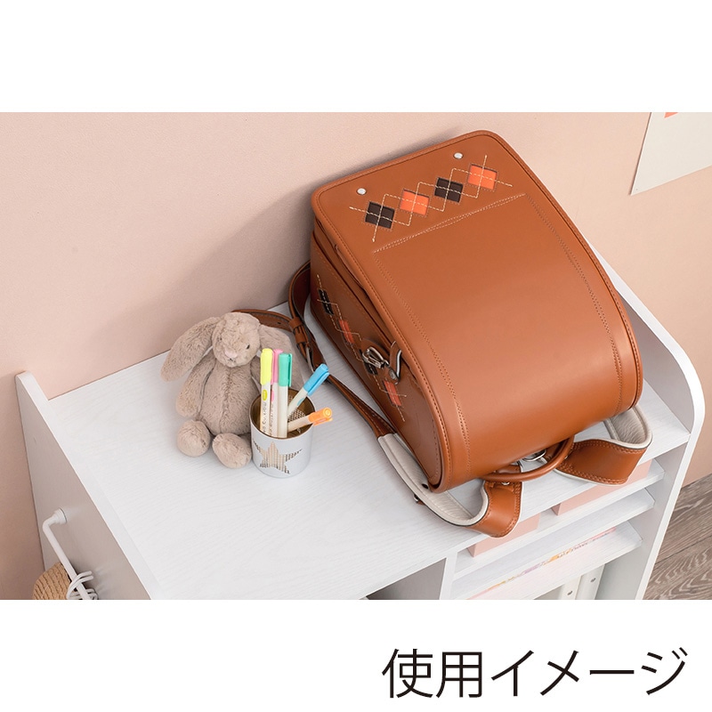 萩原 ランドセルラック ハンガーラックタイプ ホワイトウォッシュ RCC-1623WS 1台(ご注文単位1台)【直送品】