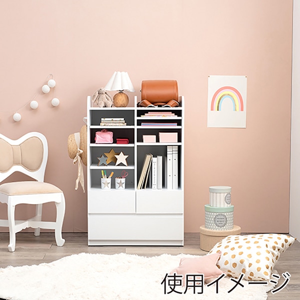 萩原 ランドセルラック 大容量収納タイプ ホワイトウォッシュ RCC-1624WS 1台(ご注文単位1台)【直送品】