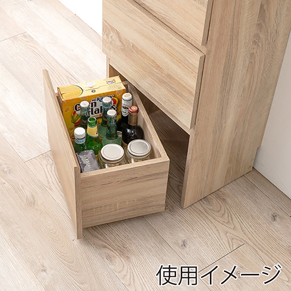 萩原 すき間収納ラック　ハイタイプ　幅41cm ナチュラル RCC-1625NA 1台（ご注文単位1台）【直送品】