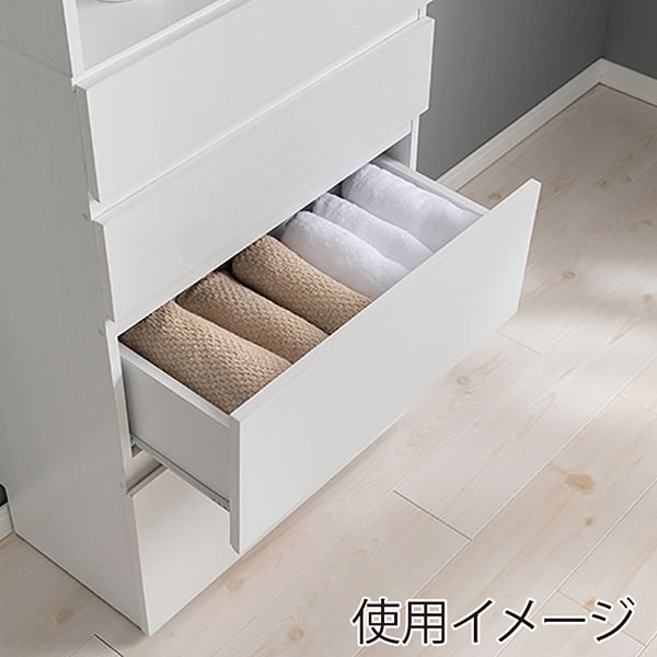 萩原 すき間収納ラック ハイタイプ 幅59cm ホワイト RCC-1626WS 1台(ご注文単位1台)【直送品】